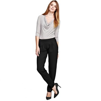 pleated thermal slouch pants with Clever Fabric